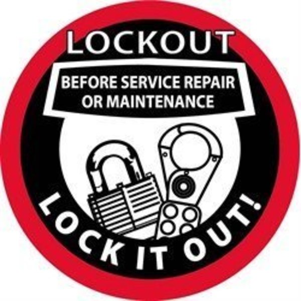 Nmc HARD HAT LABEL, LOCKOUT BEFORE HH74R